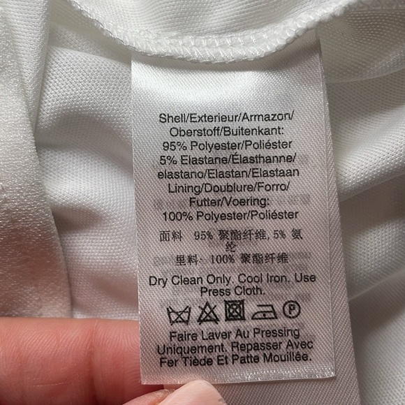 DKNY white dress with flared short sleeves sz 10 - Picture 6 of 6